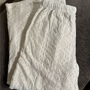 Z Supply White Eyelet Pants